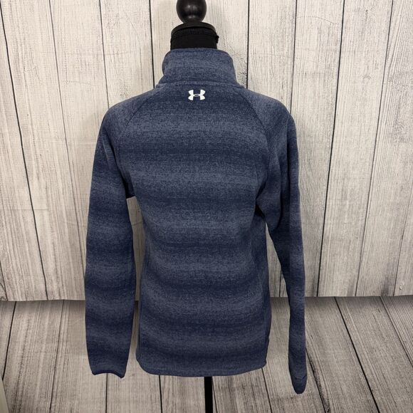 Under Armour Women's Medium Blue Gradient Half Zip Pullover Sweater - Picture 3 of 6